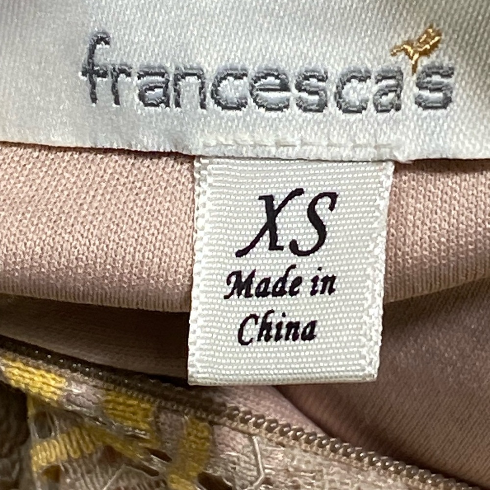 Francesca's Collections Yellow and Cream Lace Midi Dress - Picture 10 of 13